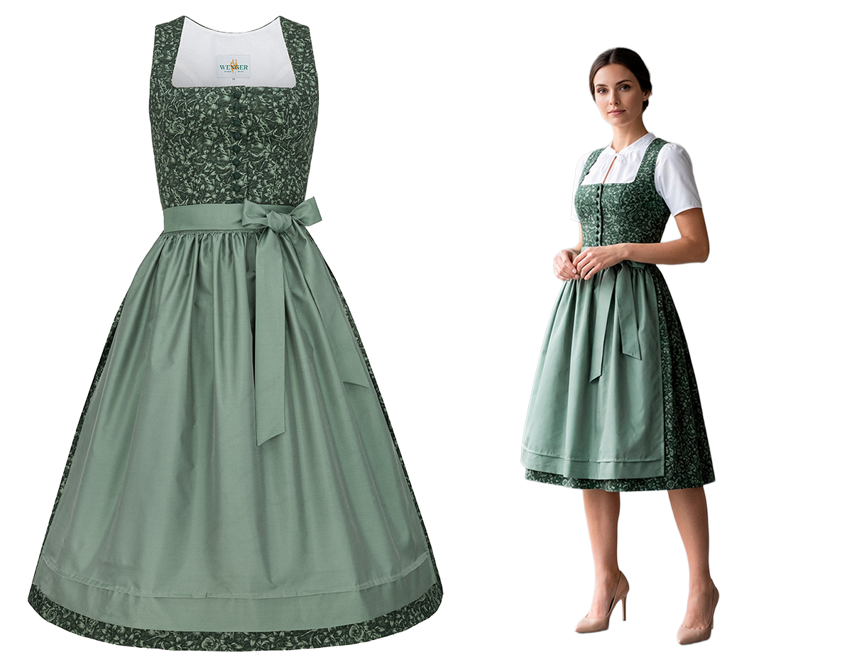 ubranie na duchu założone na modelkę ai