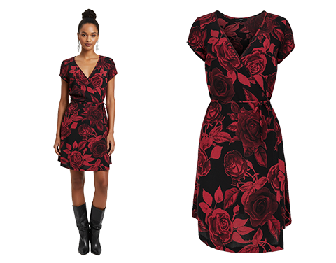 Packshoty mody damskiej: typu duch i AI 2 Zdjęcia odzieży damskiej na manekinie typu duch i modelkach AI